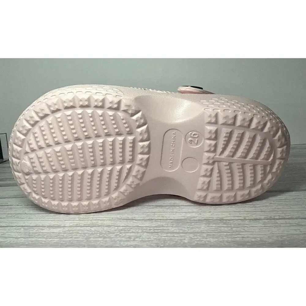 Vilocy Girls Charms Detailed Clogs in pink Size 26 (9-9.5c)